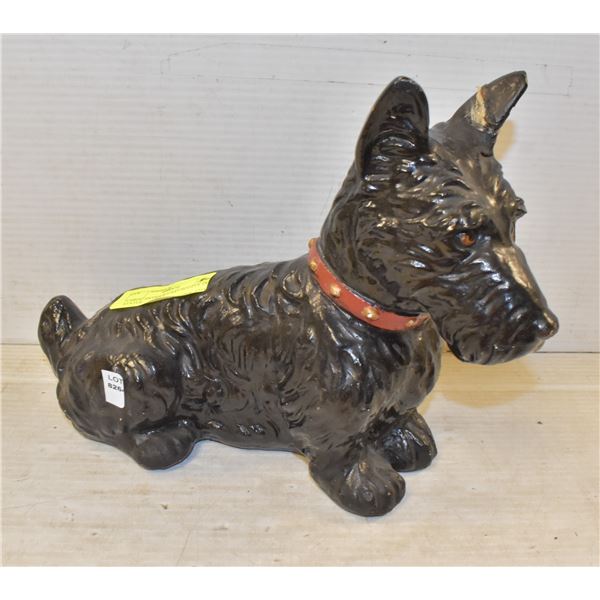 LARGE ANTIQUE CAST SCOTTY DOG STATUE