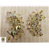 Image 1 : VINTAGE IRIDESCENT CRYSTAL DROP EARRINGS