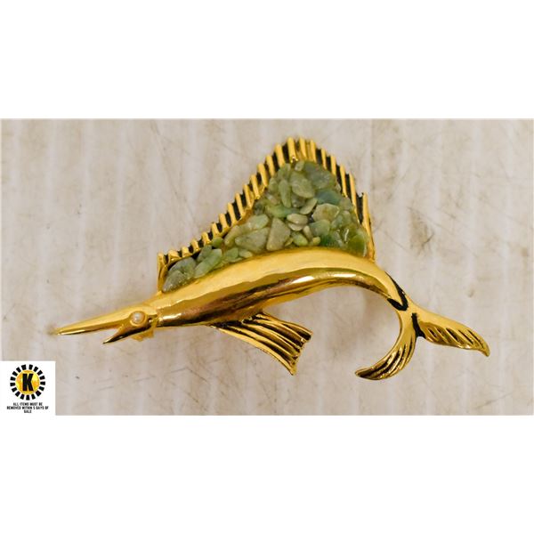 VINTAGE MARLIN FISH BROOCH