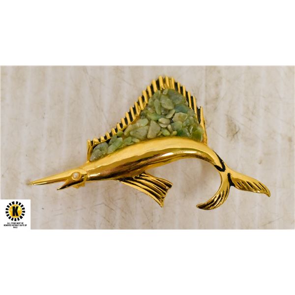 VINTAGE MARLIN FISH BROOCH