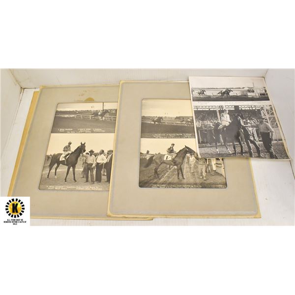 LOT OF ASSORTED HORSE RACE PICTURES VINTAGE