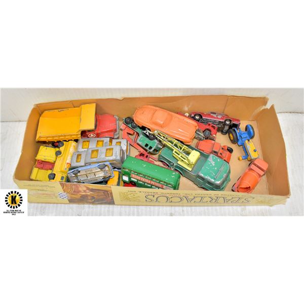 BOX OF 1960S TOY CARS ASSORTED MATCHBOX ETC