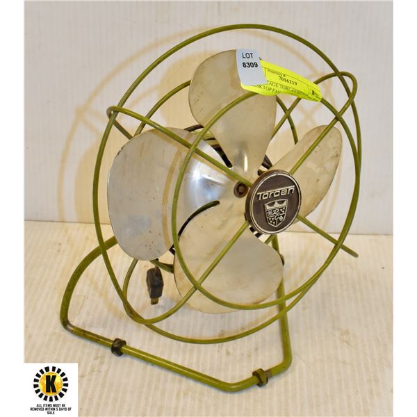 26. VINTAGE TORCAN METAL BLADE DESKTOP FAN