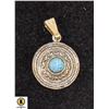 Image 1 : SILVER TONE PENDANT W BLUE STONE