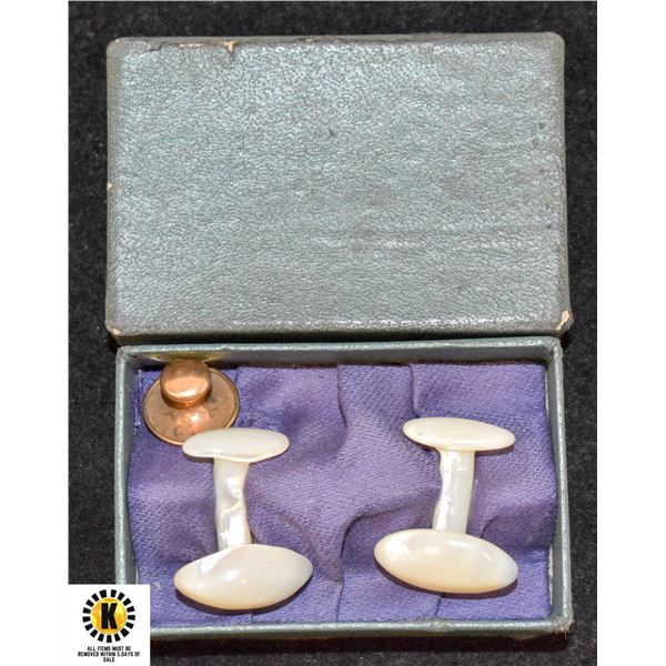 ANTIQUE MOTHER OF PEARL CUFFLINKS