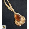 Image 1 : ORNATE GOLD TONE NECKLACE W PENDANT