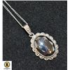 Image 1 : ANTIQUE HEMATITE PENDANT NECKLACE