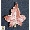 GOLD TONE LEAF BROOCH