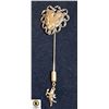 Image 1 : VINTAGE GOLD TONE CUPID AND HEART PIN