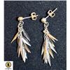 Image 1 : SILVER AND GOLD TONE DROP EARRINGS