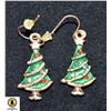 Image 1 : GOLD TONE AND ENAMEL CHRISTMAS EARRINGS