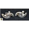 Image 1 : VINTAGE SILVER TONE SCREW BACK EARRINGS