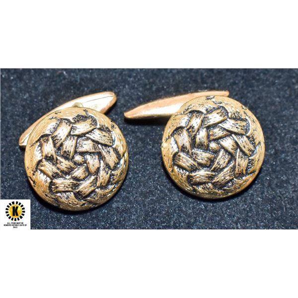 VINTAGE GOLD TONE MENS CUFFLINKS