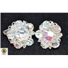 Image 1 : VINTAGE CRYSTAL CLIP EARRINGS