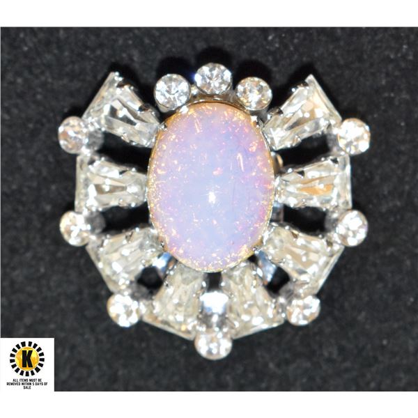 VINTAGE OPALESCENT COSTUME JEWELLERY BROOCH