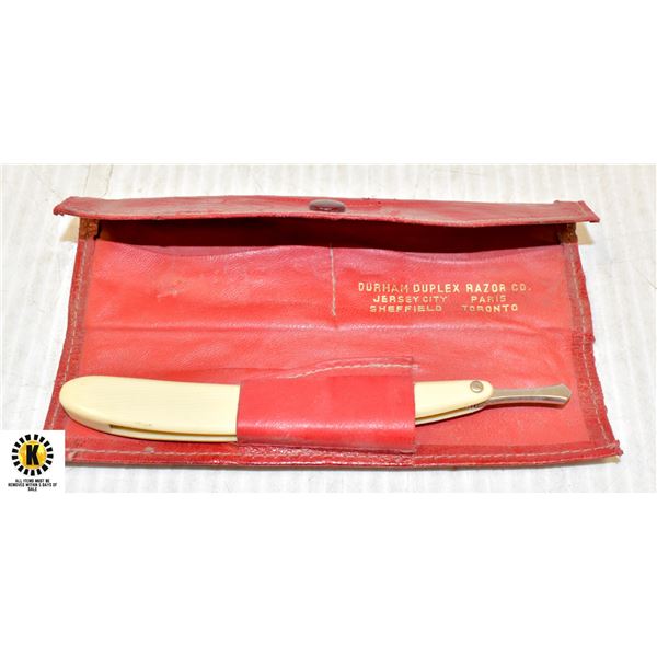 ANTIQUE BARBERS STRAIGHT RAZOR KIT FOR