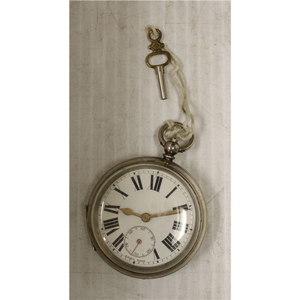 1800S SILVER CASED POCKET WATCH WORKING