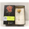 Image 1 : VINTAGE REAL ROSE STICKPIN IN BOX