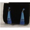 Image 1 : BLUE ENAMEL DROP EARRINGS