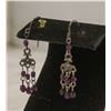 Image 1 : PURPLE STONE CHANDELIER EARRINGS