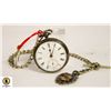 Image 1 : SERVICED 1800S SILVER POCKET WATCH W CHAIN