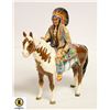 Image 1 : BESWICK 8" NATIVE CHIEF ON WAR PONY FIGURE NO C
