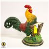 Image 1 : 14" VINTAGE CAST IRON ROOSTER DOOR STOPPER