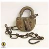 Image 1 : C.N.R. MARKED RAILWAY LOCK AND CHAIN NO KEY