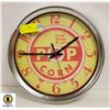 Image 1 : POP CORN WALL CLOCK WORKS NEON
