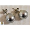 Image 1 : SILVER TONE BALL EARRINGS