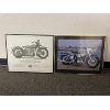 Image 1 : FRAMED VINTAGE MOTORCYCLE PRINTS LOT OF TWO