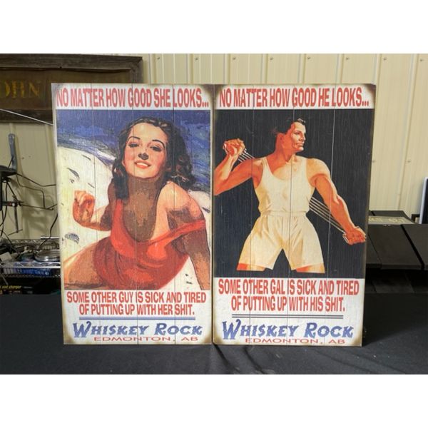 WHISKEY ROCK BAR SIGNS