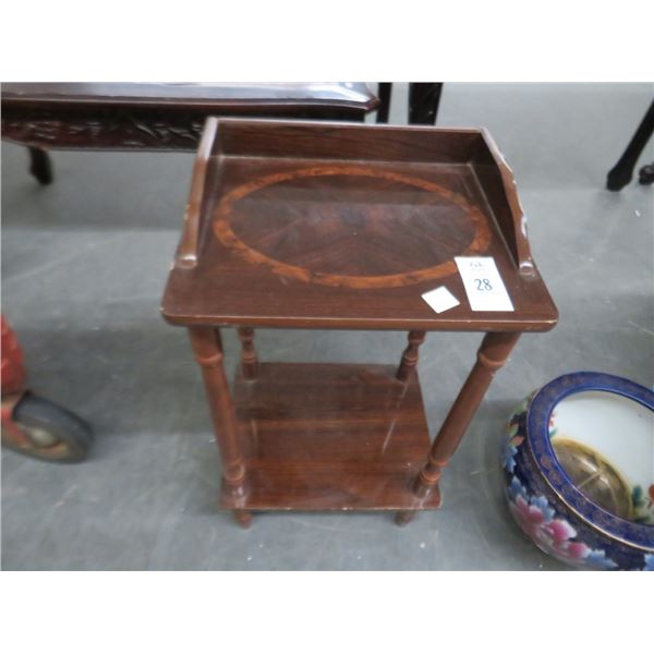 Walnut 2 Tier Side Table