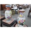 Image 1 : 2-Decorative White Oriental Vase - 2 X $  One has rim chip.