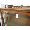 Image 2 : Oak Carved 3 Shelf Footed Curio Cabinet