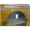 Image 2 : Burl Carved Footed 3 Shelf Curio Cabinet w/Drawer