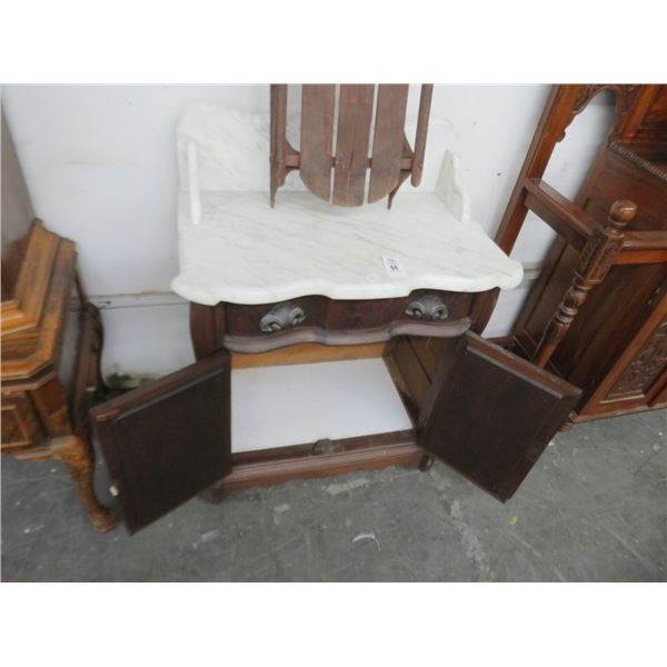 Marble Top Mahogany Vanity