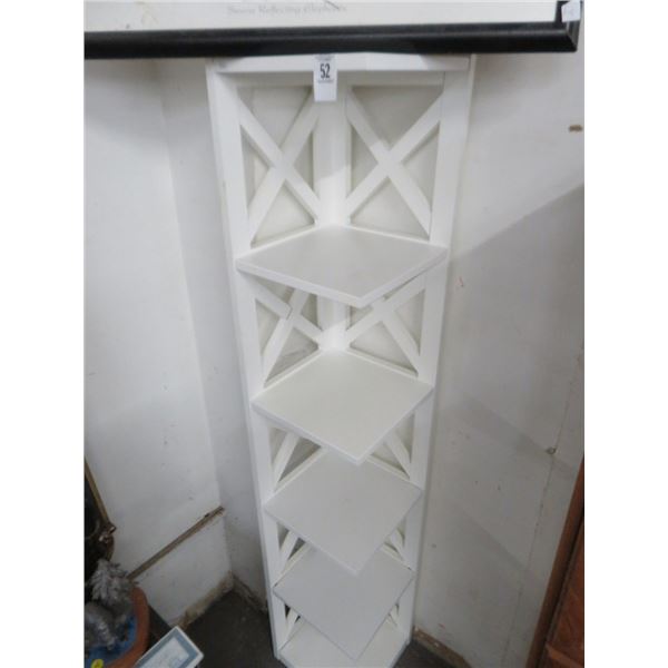 White 6 Tier Corner Shelf