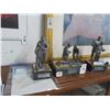 Image 1 : 3-"The Legend Lives" Ricker Pewter Baseball Statue Set w/COA - 3 X $