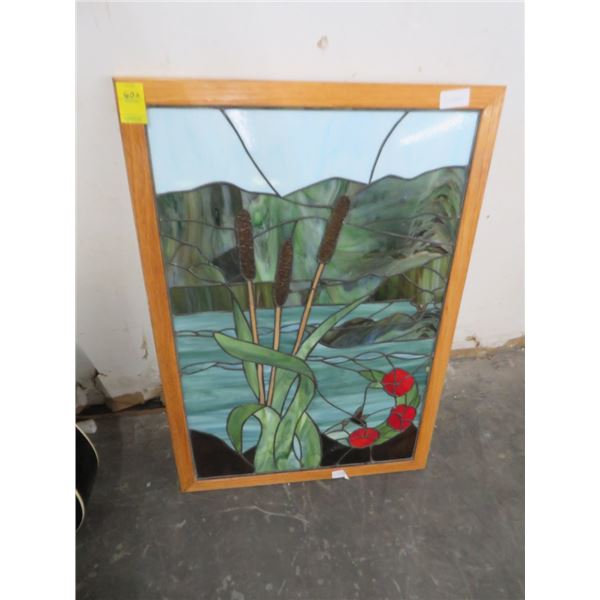 Framed Stained Glass Panel