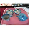 Image 1 : Roseville Candle Holders (2) & Cups (2)