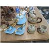 Image 1 : Lot of Blue/Gold & Floral Painted Tea Sets
