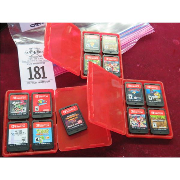 Nintendo Switch Games (3 Containers with 13 Games)