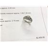 Image 2 : 14K WG Diamond Ring One Round Diamond w/100 Round Diamonds & 2 Round Sapphires 5.1g (Appraised Value