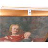 Image 2 : Framed Oil On Canvas "Woman w/Child" By L. Woodward - 50" x 40"
