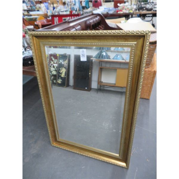 Framed Beveled Glass Mirror - 43" x 31" - No Shipping