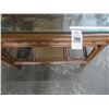 Image 2 : 3 Pc. Glasstop Bamboo Coffee & End Table Set