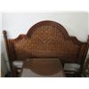 Image 2 : Mahogany Rattan 4 Pc. Twin Bedroom Set of Headboard/Dresser w/