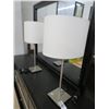 Image 1 : White Shade Contemporary Table Lamps (Pair)