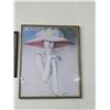 Image 1 : Framed Artist Signed "Gloved Woman - 28" x 33" - Oil On Canvas